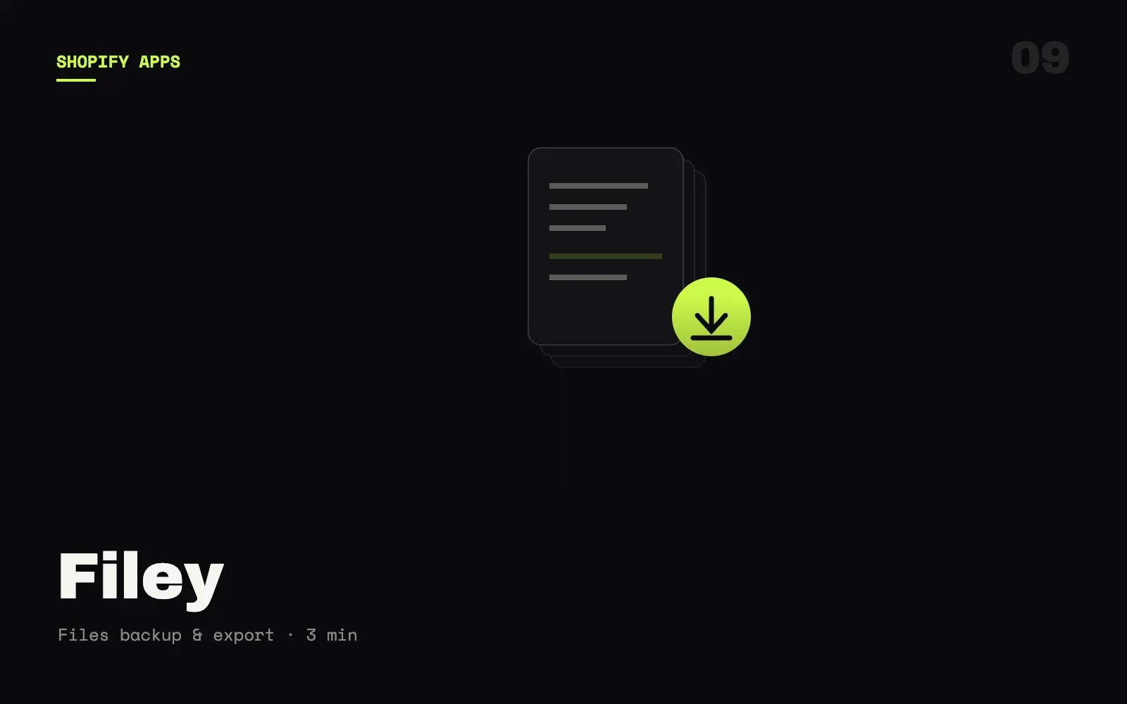 Filey: files backup and export app for Shopify