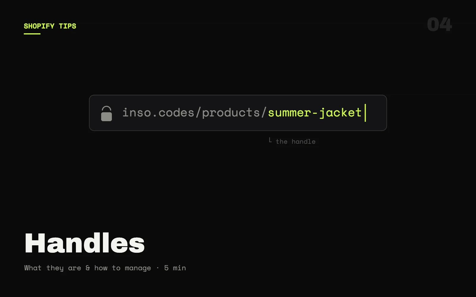 Shopify handle: what it is and how to manage product handles